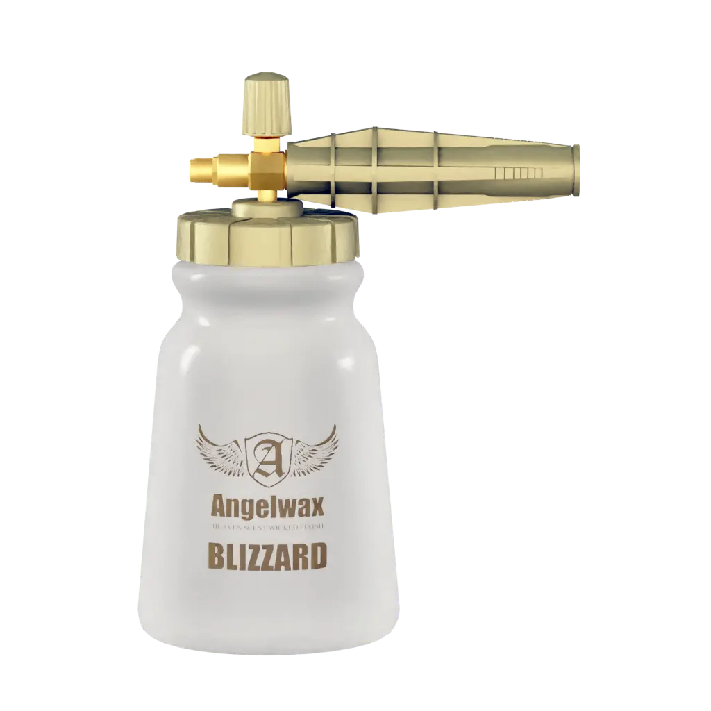 Blizzard is a foam lance product delivery system made to dispense your chosen Angelwax wash product