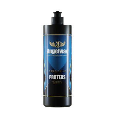 Ark Marine Proteus Medium Cut Compound to cut and refine the gelcoat and other exterior marine surfaces on boats, yachts and a variety of watercraft.